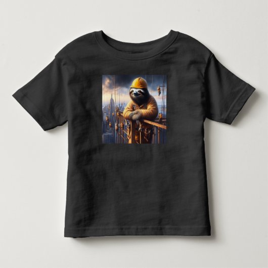 Sloth Working the High Steel トドラーTシャツ (正面)