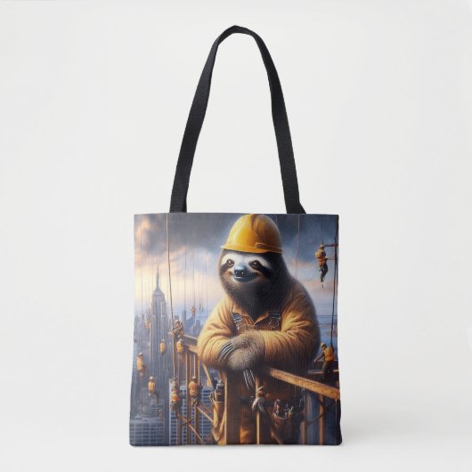 Sloth Working the High Steel トートバッグ (正面)