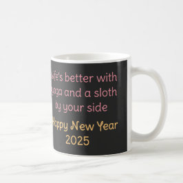 Sloth Yoga Mug – より多くのYoga Less Drama コーヒーマグカップ