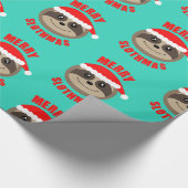 Slothmasの怠惰のクリスマスのクリスマスのWrappinのメリーな紙 ラッピングペーパー (角)