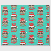 Slothmasの怠惰のクリスマスのクリスマスのWrappinのメリーな紙 ラッピングペーパー (フラット)