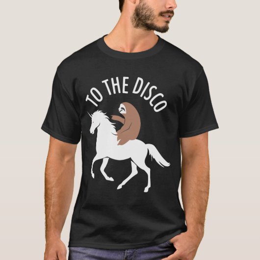 Slotho ディスコ ユニコーン レトロ ヴィンテージ tシャツ (正面)