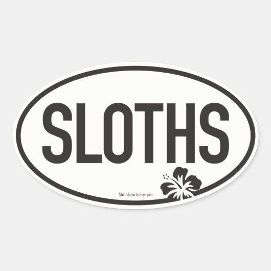 SLOTHSをもし愛するHonk 楕円形シール (正面)