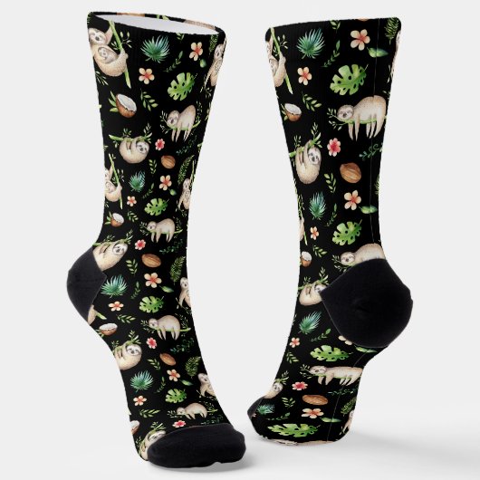 Sloths All-Over-Print Socks ソックス (傾斜あり)
