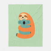 Sloth's Snuggle フリースブランケット (正面)