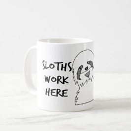 Sloths Work おもしろい Here Coffee Mug コーヒーマグカップ