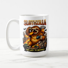 Slothzilla Too Lazy to Destroy,Funny Kaiju Monster コーヒーマグカップ