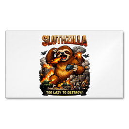 Slothzilla Too Lazy to Destroy,Funny Kaiju Monster マグネット名刺