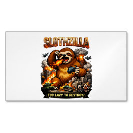 Slothzilla Too Lazy to Destroy,Funny Kaiju Monster マグネット名刺