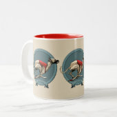 Sloughi Coursing ツートーンマグカップ (正面左)