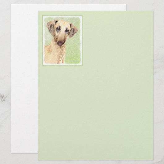 Sloughis Painting - Cute Original Dog Art (正面/裏面)
