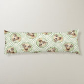 Slough's絵を描ゴールデンサンドかわいいオリジナルドッグアート ボディピロー (裏面)