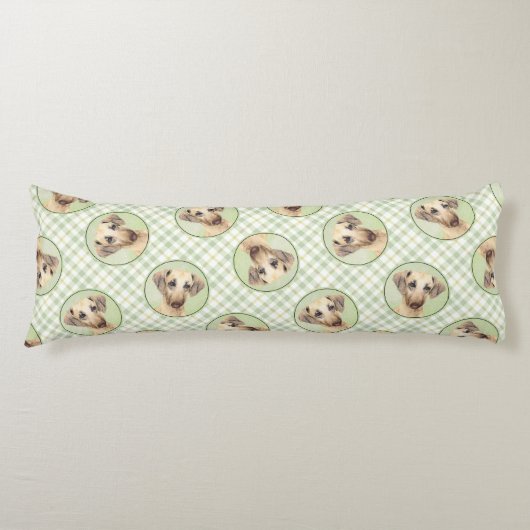 Slough's絵を描ゴールデンサンドかわいいオリジナルドッグアート ボディピロー (正面)