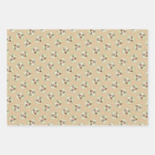 Slough's絵を描ゴールデンサンドかわいいオリジナルドッグアート ラッピングペーパーシート (正面3)