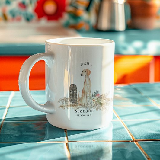 Slougi Water Color犬 | モノグラム コーヒーマグカップ