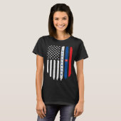 Slovak American Flag Slovakia Root Dad Tシャツ (正面フル)