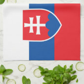 Slovakia Flag キッチンタオル (折り畳み)