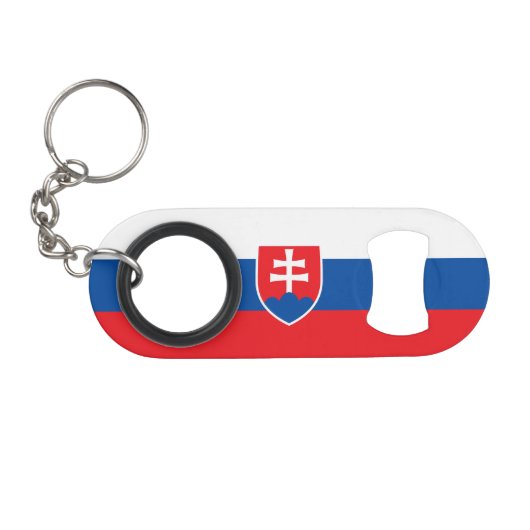 Slovakia Flag キーホルダー栓抜き (正面(横))