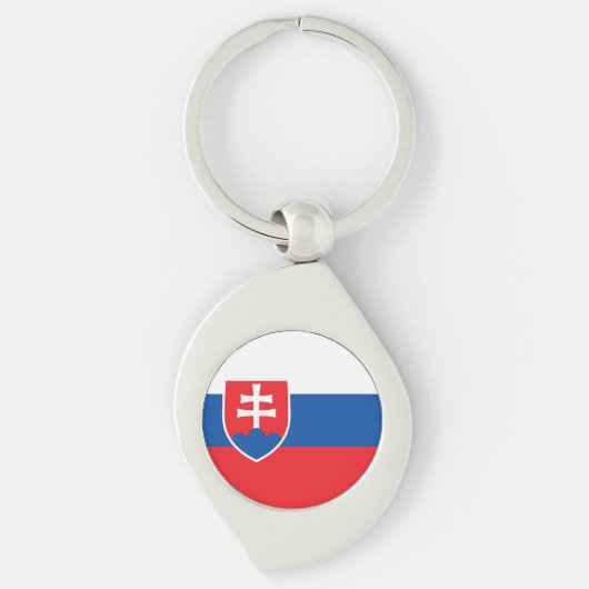 Slovakia Flag キーホルダー (正面)
