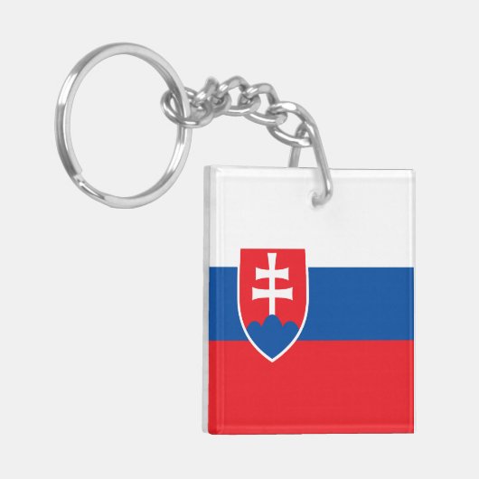 Slovakia Flag キーホルダー (正面左)