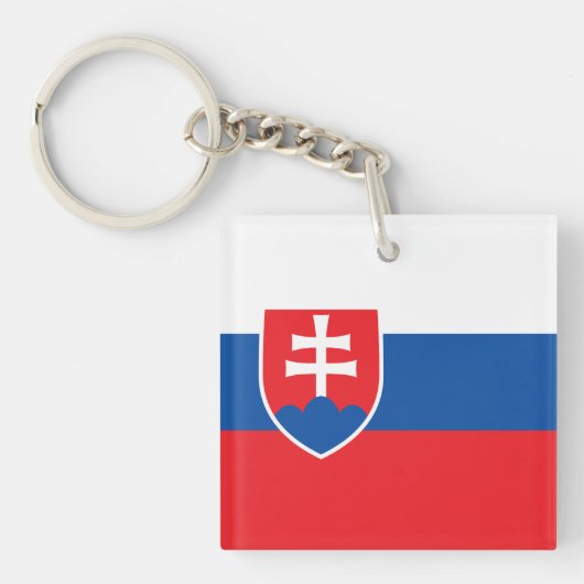 Slovakia Flag キーホルダー (正面)