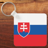 Slovakia Flag キーホルダー (正面)