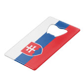 Slovakia Flag クレジットカード栓抜き (正面アングル)