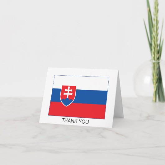 Slovakia Flag サンキューカード (正面)