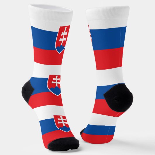 Slovakia Flag ソックス (傾斜あり)