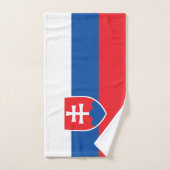Slovakia Flag バスタオルセット (ハンドタオル)