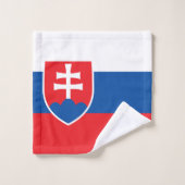 Slovakia Flag バスタオルセット (ウォッシュタオル)