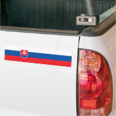 Slovakia Flag バンパーステッカー (トラック上)