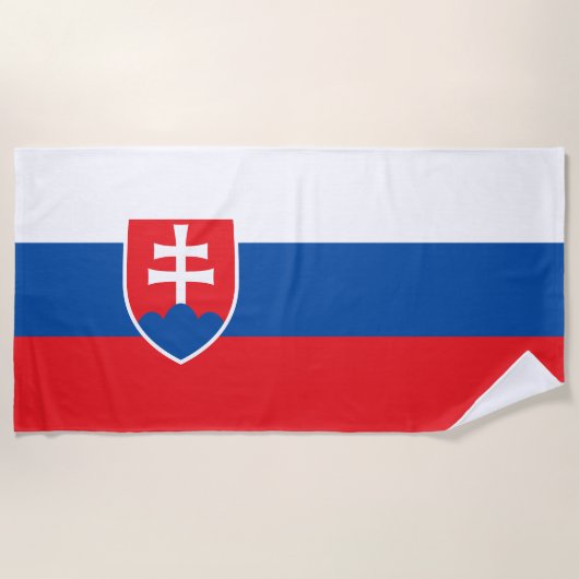 Slovakia Flag ビーチタオル (正面)