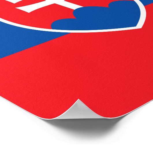 Slovakia Flag ポスター (角)