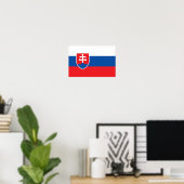 Slovakia Flag ポスター (ホームオフィス)
