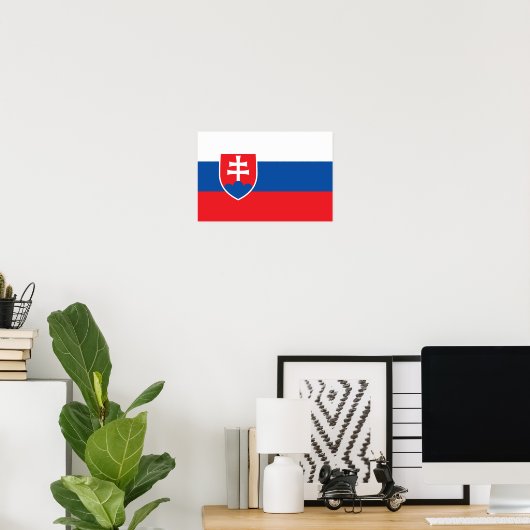 Slovakia Flag ポスター (ホームオフィス)