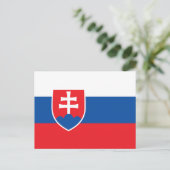 Slovakia Flag ポストカード (スタンド正面)