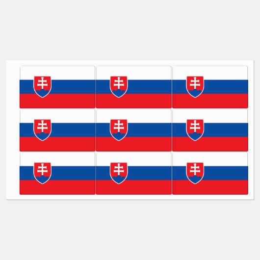 Slovakia Flag ラベル (シート)