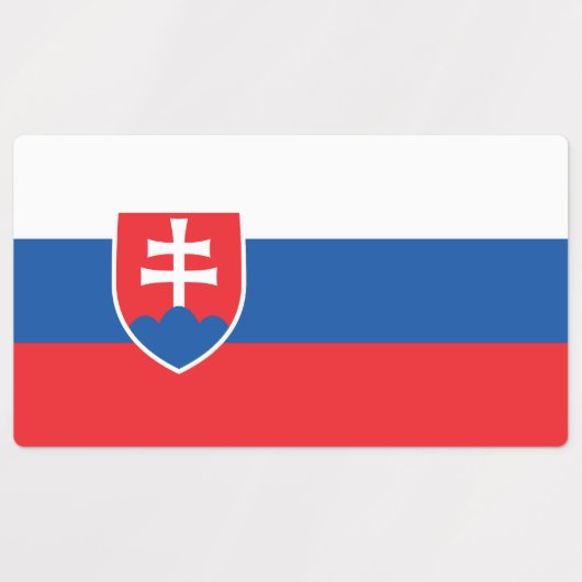 Slovakia Flag ラベル (デザイン1)