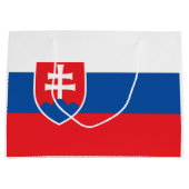 Slovakia Flag ラージペーパーバッグ (正面)