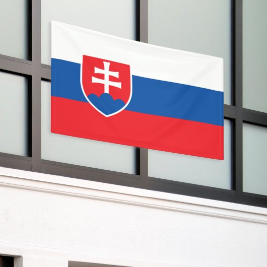 Slovakia Flag 横断幕 (ビルの外側)