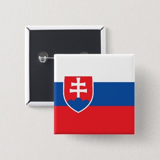 Slovakia Flag 缶バッジ (正面&裏面)
