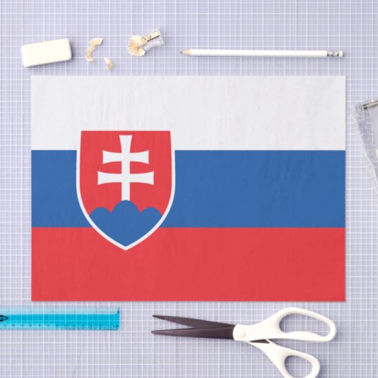 Slovakia Flag 薄葉紙 (クラフト)