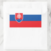 Slovakia Flag 長方形シール (バッグ)