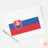 Slovakia Flag 長方形シール (封筒)