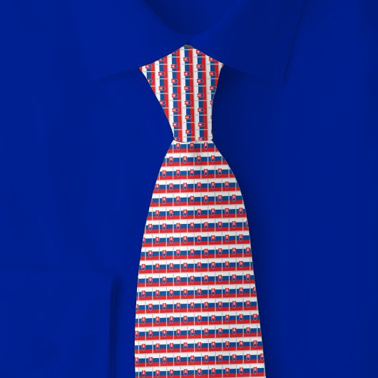 Slovakia Flag Brick Pattern ネクタイ