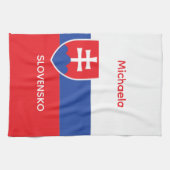 Slovakia Slovakian Flag Emblem Europe キッチンタオル (横)