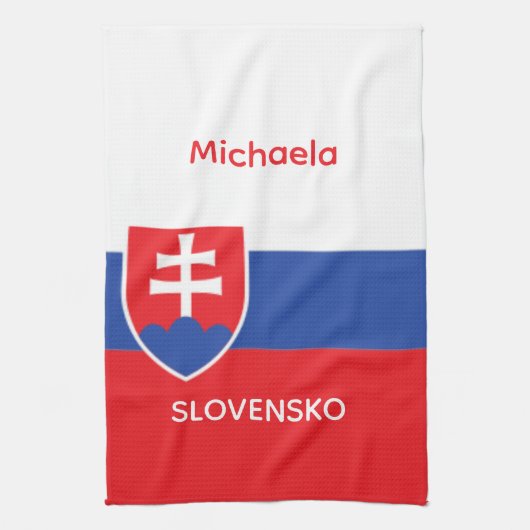 Slovakia Slovakian Flag Emblem Europe キッチンタオル (縦)