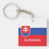 Slovakia Slovakian Flag Emblem Europe キーホルダー (正面)