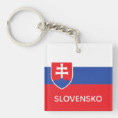 Slovakia Slovakian Flag Emblem Europe キーホルダー (正面)